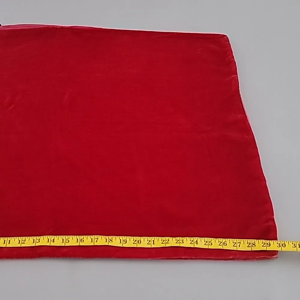 Eileen Fisher Velvet/Silk Poncho In Red Scarlet One Size